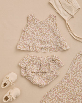 Ruffled Tulip Top + Bloomer Set Dahlia - Lindsey Paige