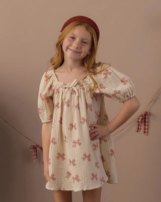 Sabrina Mini Dress Peppermint Bows - Lindsey Paige