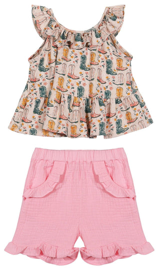 Savannah 2 Piece Shorts and Tank Set Boots - Lindsey Paige