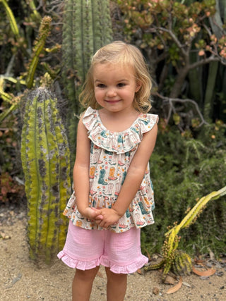 Savannah 2 Piece Shorts and Tank Set Boots - Lindsey Paige