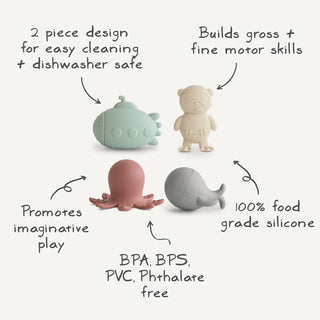 Sealife Mold Free Bath Play Set - 4 Pack - Lindsey Paige