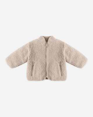 Shearling Zip Jacket || Oat - Lindsey Paige