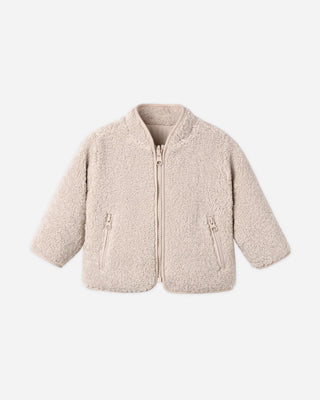 Shearling Zip Jacket Rose Water - Lindsey Paige