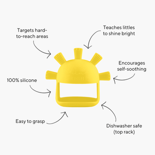 Shine Bright Teething Mitt: Yellow - Lindsey Paige