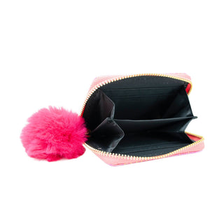 Shiny Happy Face Smile Wallet: Hot Pink - Lindsey Paige