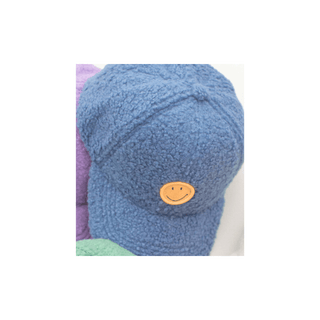 Smiley Boucle Kids Baseball Hat: Blue - Lindsey Paige