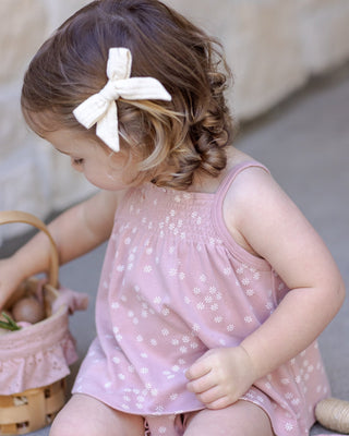 Smocked Tank + Bloomer Set Mauve Daisy - Lindsey Paige