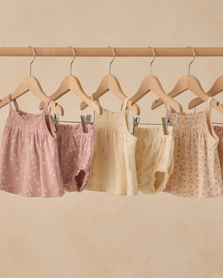 Smocked Tank + Bloomer Set Mauve Daisy - Lindsey Paige