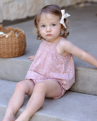 Smocked Tank + Bloomer Set Mauve Daisy - Lindsey Paige