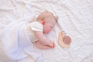 Snail Organic Fabric with Crinkle - Lindsey Paige