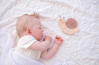 Snail Organic Fabric with Crinkle - Lindsey Paige