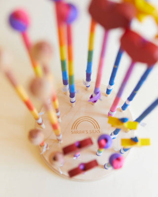 Star Silk & Wood Streamer - Wand for Pretend Play - Lindsey Paige