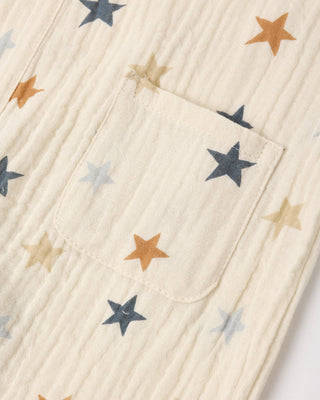 Starry Summer 100% Cotton Sleeveless Baby Jumpsuit - Natural - Lindsey Paige
