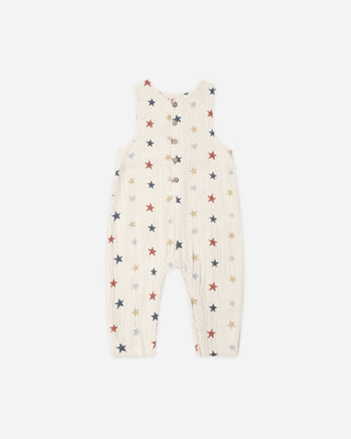Starry Summer 100% Cotton Sleeveless Baby Jumpsuit - Natural - Lindsey Paige