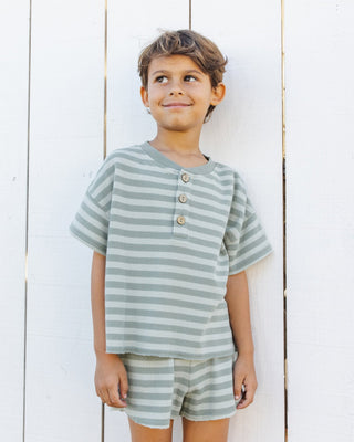 Summer Waffle Set Sea Green Stripe - Lindsey Paige