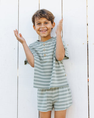 Summer Waffle Set Sea Green Stripe - Lindsey Paige