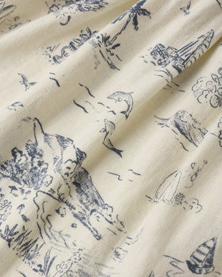 Sutton Girls Smocked Dress – Timeless Ocean Toile Print - Lindsey Paige