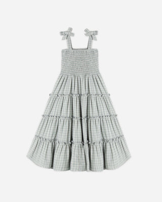 Taylor Dress Green Gingham - Lindsey Paige