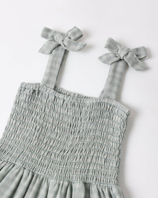 Taylor Dress Green Gingham - Lindsey Paige