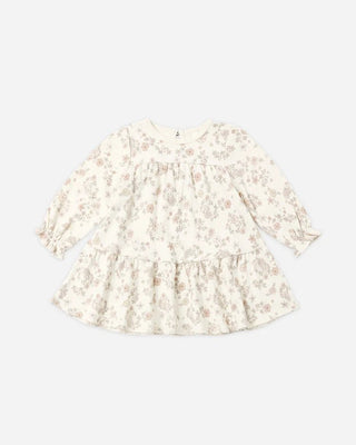 Tiered Jersey Dress Floral Vine - Lindsey Paige