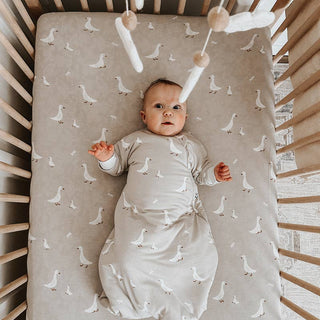 Ultra - Soft Bamboo Crib Sheet – Home Run Baseball Print - Lindsey Paige