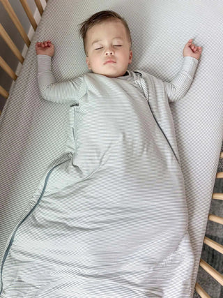 Ultra - Soft Bamboo Sleep Sack – Blue Stripe (1.0 TOG) - Lindsey Paige