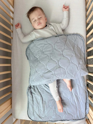 Ultra - Soft Bamboo Sleep Sack – Blue Stripe (1.0 TOG) - Lindsey Paige