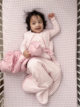Ultra - Soft Bamboo Sleep Sack – Pink Gingham (1.0 TOG) - Lindsey Paige