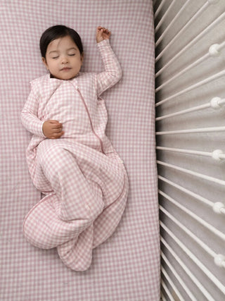 Ultra - Soft Bamboo Sleep Sack – Pink Gingham (1.0 TOG) - Lindsey Paige