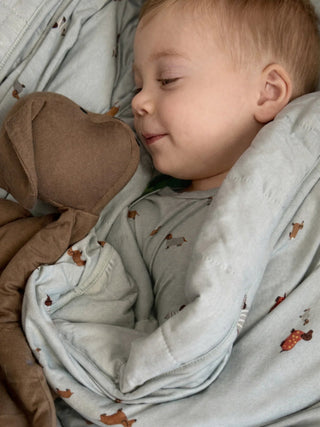 Ultra - Soft Cloud Baby Blanket – Woof Print (1.0 TOG) - Lindsey Paige