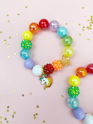 Unicorn Rainbow Charm Bracelet: Child 6” - Lindsey Paige