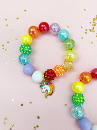 Unicorn Rainbow Charm Bracelet: Child 6” - Lindsey Paige