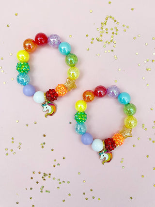 Unicorn Rainbow Charm Bracelet: Child 6” - Lindsey Paige