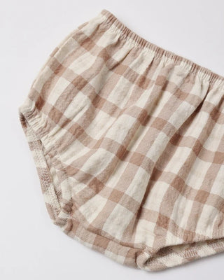 V Smocked Dress Rustic Plaid - Lindsey Paige
