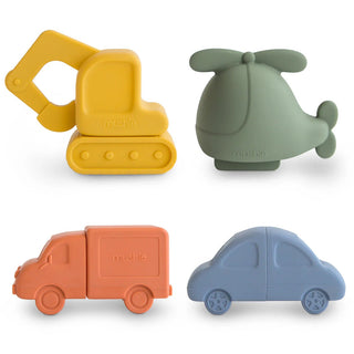 Vehicles Mold Free Bath Play Set - 4 Pack - Lindsey Paige