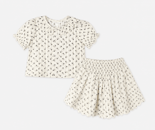 Vintage Fleur Girls' Blouse & Smocked Mini Skirt - Lindsey Paige