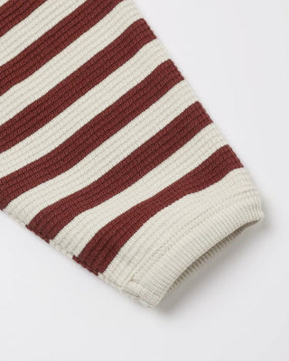 Waffle Slouch Set Black Cherry Stripe - Lindsey Paige
