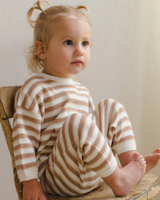 Waffle Slouch Set Spice Stripe - Lindsey Paige