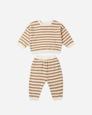 Waffle Slouch Set Spice Stripe - Lindsey Paige