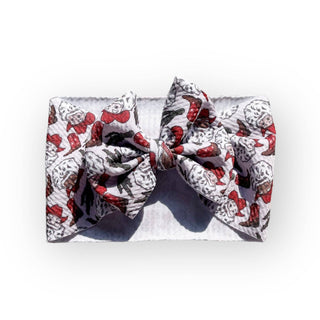 Western Santa Christmas Headwrap Bow - Lindsey Paige