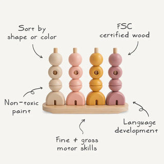 Wooden Multi Shape Stacker - Lindsey Paige