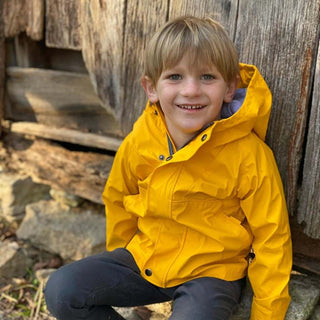 Me & Henry yellow polyurethane rain jacket for kids