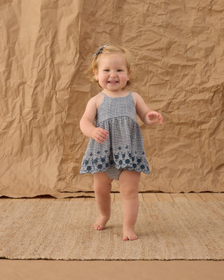 Zenni Marine Gingham Baby & Toddler Swing Tank & Bloomer Set - Lindsey Paige